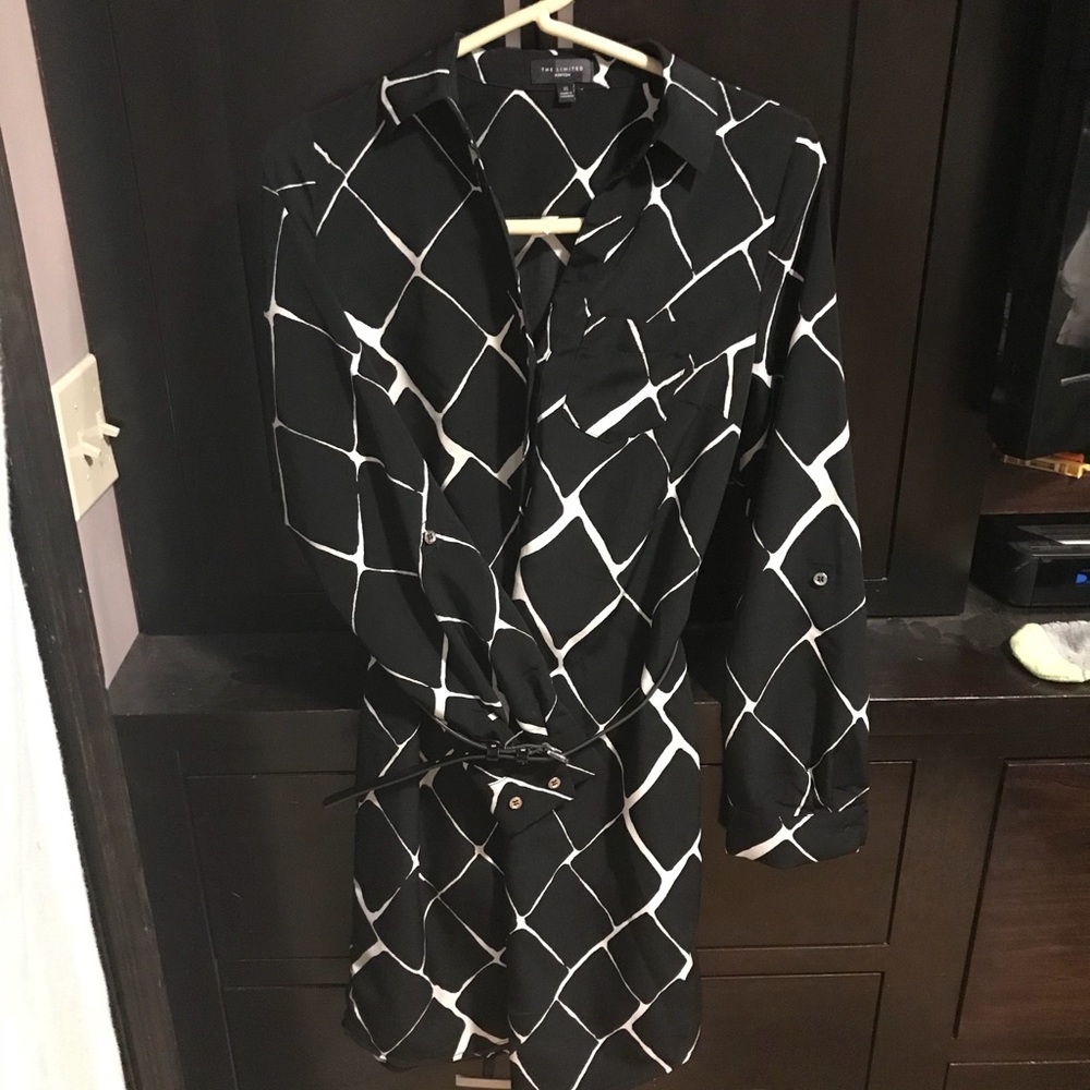 The Limited black and white dress